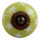 Lime Green Star Ceramic Drawer Knob